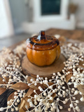 Load image into Gallery viewer, Amber Pumpkin Jar - Fall Collection
