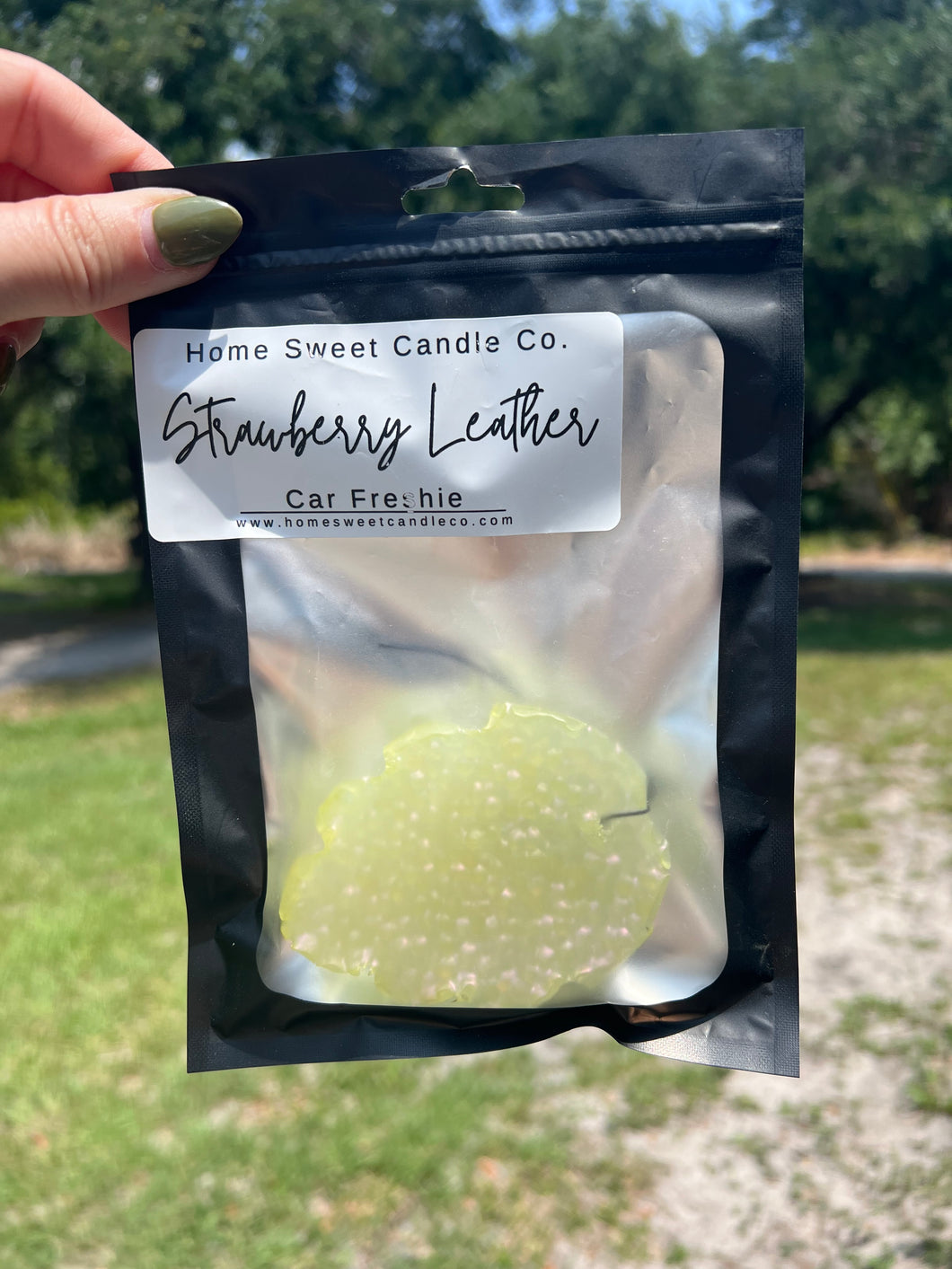 Strawberry Leather Car Freshie