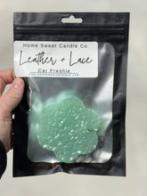 Load image into Gallery viewer, Leather + Lace Car Freshie
