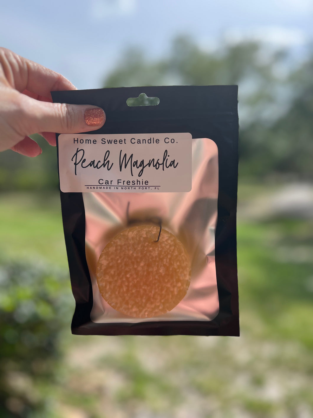 Peach Magnolia Car Freshie